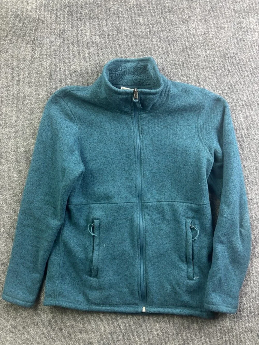 The‎ North Face Crescent Jacket Womens Medium Blue Fleece Full Zip Pockets